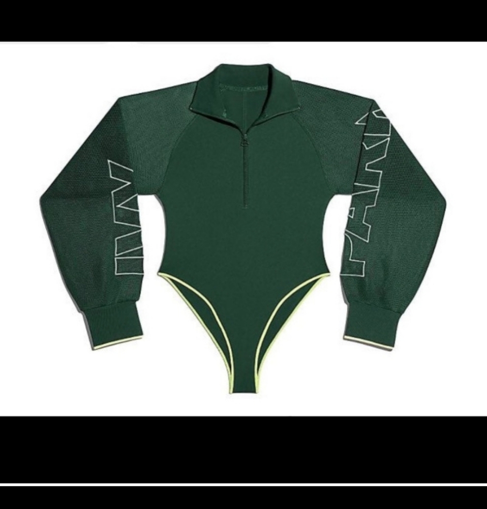 IVY PARK Green Adidas Mesh bodysuit